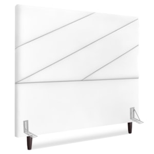 Cabeceira Casal 140 cm Com Frame Cristal Suede Branco Artte