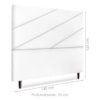 Cabeceira Casal 140 cm Com Frame Cristal Suede Branco Artte