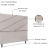 Cabeceira Casal 140 cm Com Frame Cristal Suede Cinza Claro Artte