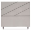 Cabeceira Casal 140 cm Com Frame Cristal Suede Cinza Claro Artte