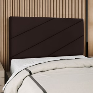 Cabeceira Casal 140 cm Com Frame Cristal Suede Marrom Artte