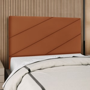 Cabeceira Casal 140 cm Com Frame Cristal Suede Terracota Artte