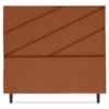 Cabeceira Casal 140 cm Com Frame Cristal Suede Terracota Artte