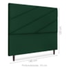 Cabeceira Casal 140 cm Com Frame Cristal Suede Verde Artte