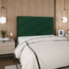 Cabeceira Casal 140 cm Com Frame Cristal Suede Verde Artte