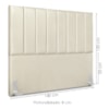 Cabeceira Casal 140 cm Com Frame Dalia Corino Bege Artte