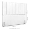 Cabeceira Casal 140 cm Com Frame Dalia Corino Branco Artte