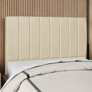Cabeceira Casal 140 cm Com Frame Dalia Linho Bege Artte