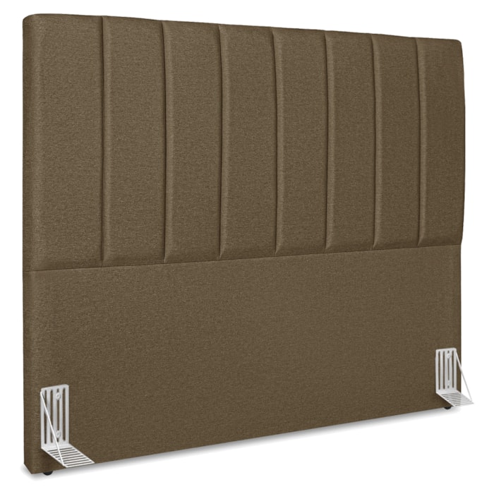 Cabeceira Casal 140 cm Com Frame Dalia Linho Marrom Artte
