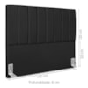 Cabeceira Casal 140 cm Com Frame Dalia Linho Preto Artte