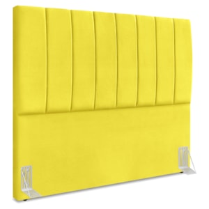 Cabeceira Casal 140 cm Com Frame Dalia Suede Amarelo Artte