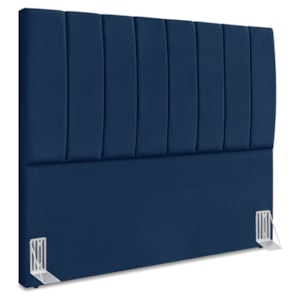 Cabeceira Casal 140 cm Com Frame Dalia Suede Azul Marinho Artte