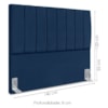 Cabeceira Casal 140 cm Com Frame Dalia Suede Azul Marinho Artte