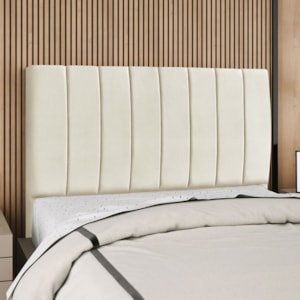 Cabeceira Casal 140 cm Com Frame Dalia Suede Bege Artte