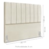 Cabeceira Casal 140 cm Com Frame Dalia Suede Bege Artte