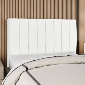 Cabeceira Casal 140 cm Com Frame Dalia Suede Branco Artte