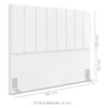 Cabeceira Casal 140 cm Com Frame Dalia Suede Branco Artte