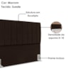 Cabeceira Casal 140 cm Com Frame Dalia Suede Marrom Artte