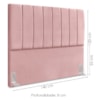 Cabeceira Casal 140 cm Com Frame Dalia Suede Rosa Artte