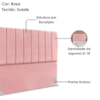 Cabeceira Casal 140 cm Com Frame Dalia Suede Rosa Artte