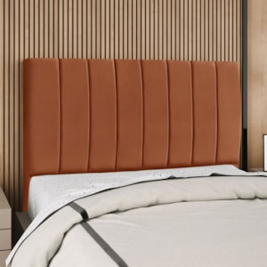 Cabeceira Casal 140 cm Com Frame Dalia Suede Terracota Artte