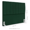 Cabeceira Casal 140 cm Com Frame Dalia Suede Verde Artte