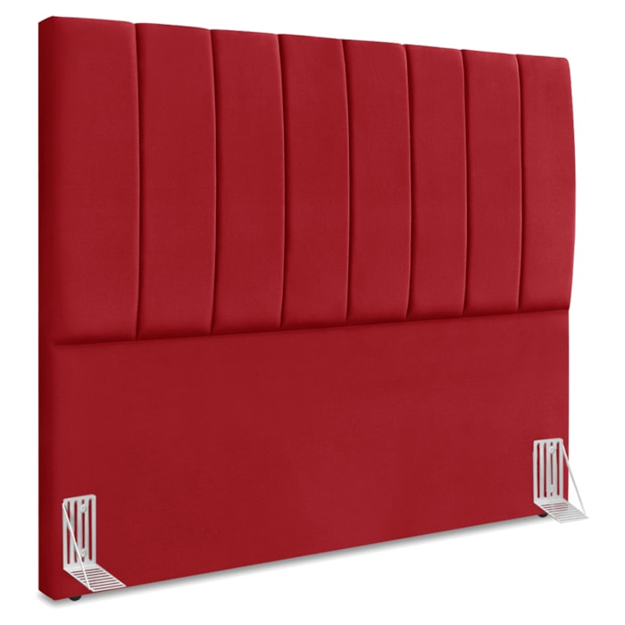 Cabeceira Casal 140 cm Com Frame Dalia Suede Vermelho Artte