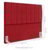 Cabeceira Casal 140 cm Com Frame Dalia Suede Vermelho Artte