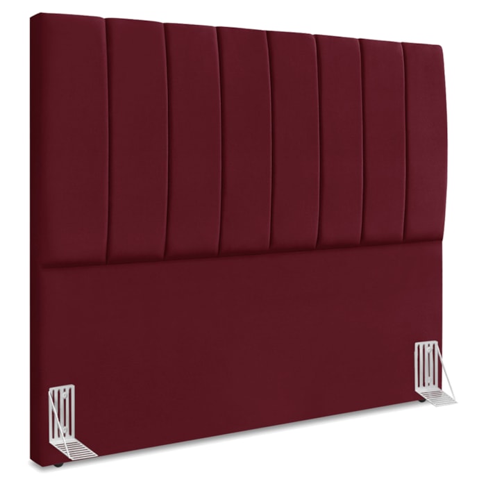 Cabeceira Casal 140 cm Com Frame Dalia Suede Vinho Artte