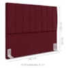Cabeceira Casal 140 cm Com Frame Dalia Suede Vinho Artte