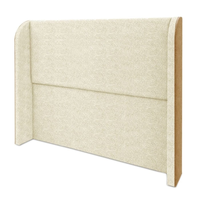 Cabeceira Casal 140 cm Com Frame Imperial Boucle Creme Corino Whisky IMPO