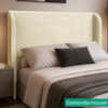 Cabeceira Casal 140 cm Com Frame Imperial Boucle Creme Corino Whisky IMPO