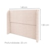 Cabeceira Casal 140 cm Com Frame Imperial Boucle Rose IMPO