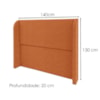 Cabeceira Casal 140 cm Com Frame Imperial Boucle Terracota IMPO