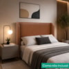Cabeceira Casal 140 cm Com Frame Imperial Corino Avelã Camel IMPO