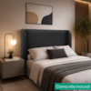 Cabeceira Casal 140 cm Com Frame Imperial Corino Preto IMPO