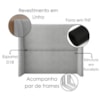 Cabeceira Casal 140 cm Com Frame Imperial Linho Cinza IMPO