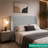 Cabeceira Casal 140 cm Com Frame Imperial Linho Cinza IMPO