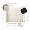 Cabeceira Casal 140 cm Com Frame Imperial Linho Cru IMPO