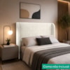 Cabeceira Casal 140 cm Com Frame Imperial Linho Cru IMPO