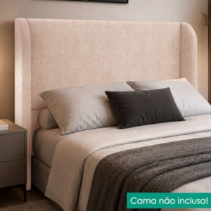 Cabeceira Casal 140 cm Com Frame Imperial Linho Rose IMPO