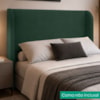 Cabeceira Casal 140 cm Com Frame Imperial Linho Verde Musgo IMPO