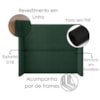 Cabeceira Casal 140 cm Com Frame Imperial Linho Verde Musgo IMPO