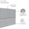 Cabeceira Casal 140 cm Com Frame Luna Boucle Cinza Artte