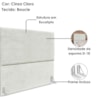 Cabeceira Casal 140 cm Com Frame Luna Boucle Cinza Claro Artte