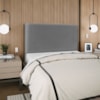 Cabeceira Casal 140 cm Com Frame Luna Corino Cinza Artte