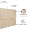 Cabeceira Casal 140 cm Com Frame Luna Linho Bege Artte