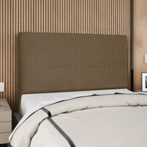 Cabeceira Casal 140 cm Com Frame Luna Linho Marrom Artte