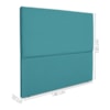 Cabeceira Casal 140 cm Com Frame Luna Suede Azul Turquesa Artte