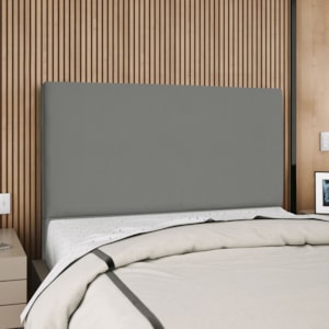 Cabeceira Casal 140 cm Com Frame Luna Suede Cinza Artte
